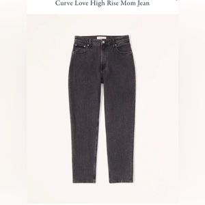 Abercrombie Curve Love- High Rise Mom Jean in black